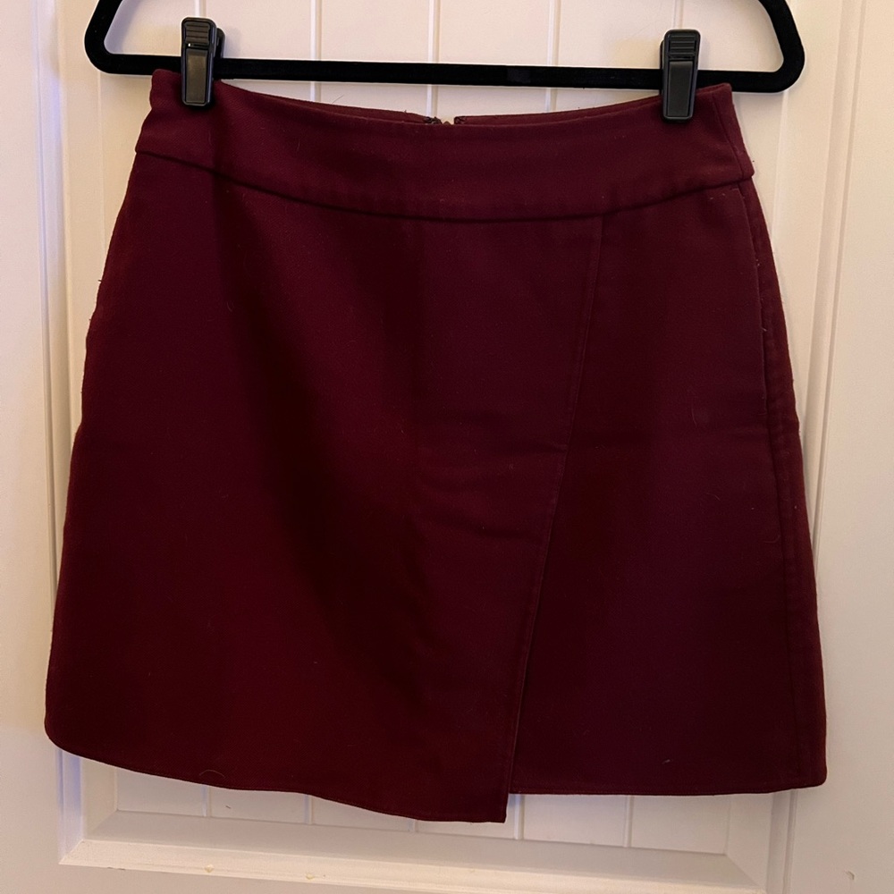 Uniqlo Burgundy Mini Skirt